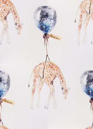 Жираф на воздушном шаре