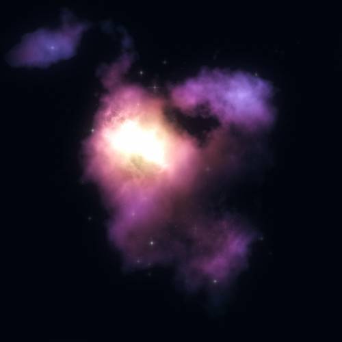 Сиренево-розовая галактика