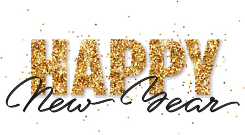 Happy new year надпись красива для оформления поздравлений