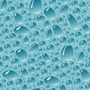 Голубые капли дождя на стекле