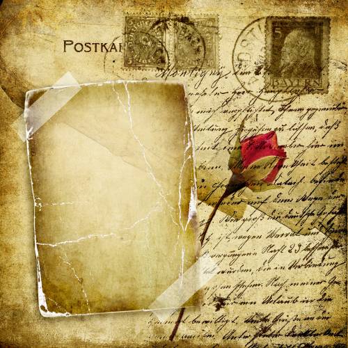 Письмо о любви с прикрепленной розой